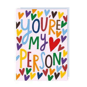 Carte Vous êtes ma personne - amour - Saint-Valentin - anniversaire - jeu de mots - mignon - petit ami - petite amie - ami - remerciement image 2