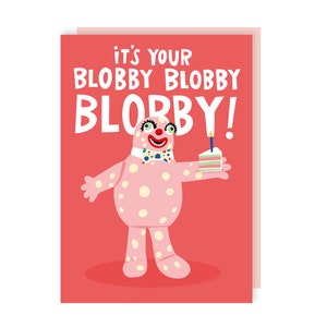Carte d'anniversaire de Mr Blobby - humour - humour - personnage - fête - célébration - occasion image 2