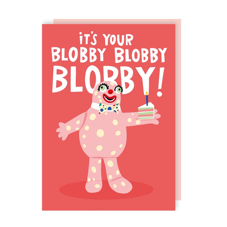 Carte d'anniversaire de Mr Blobby - humour - humour - personnage - fête - célébration - occasion image 2