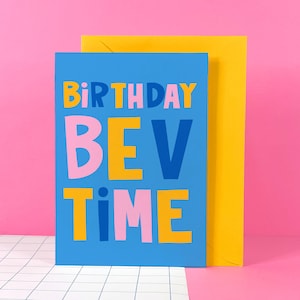 Carte d'anniversaire Bev - Gin - Mignon - Célébration - Humour - Amusant - Une occasion - Alcool - Boisson
