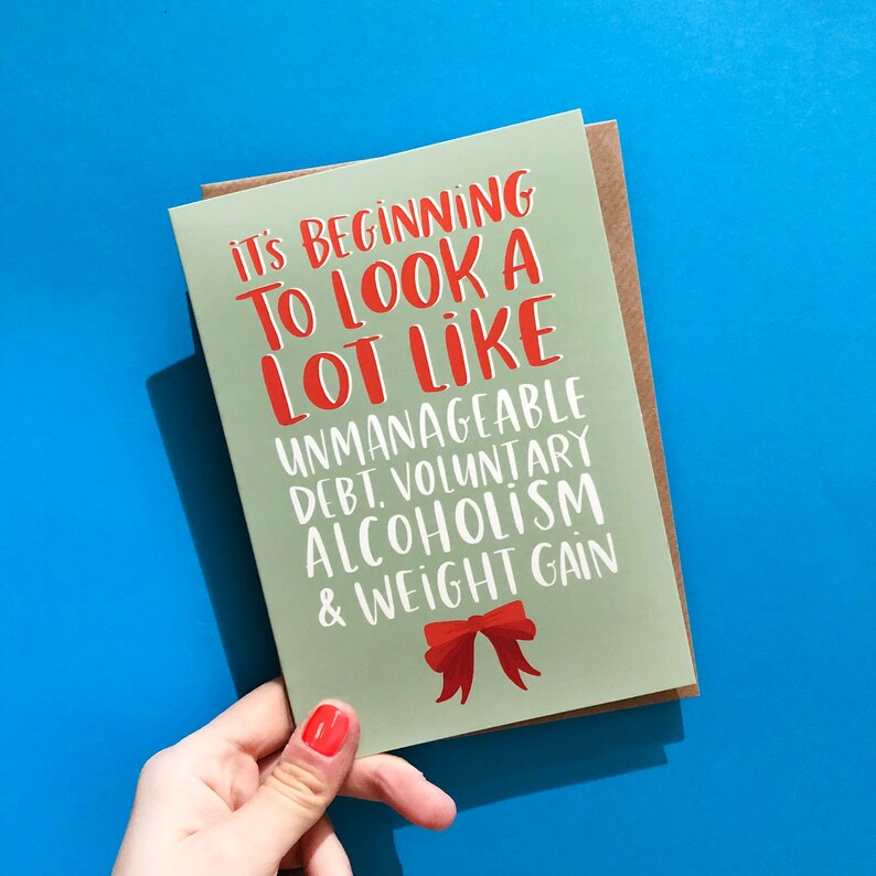 Weight Gain Christmas Card Funny Boyfriend Girlfriend Etsy