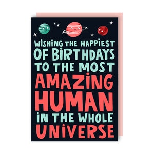Happiest Birthday Card Funny Amazing Humour Cheeky Cute Love Space Universe Planets Stars image 2