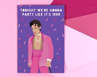 Carte Prince - Icônes gays - Anniversaire - Fête - Humour - Ami - Drôle - Coquine - Célébrité - Musicien