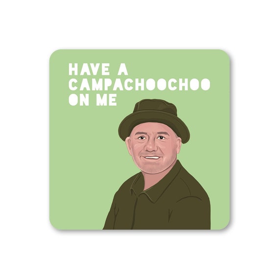 Bob Mortimer Coaster Gift Humour Train Guy Fishing Father's Day Cute Funny  Comedian 