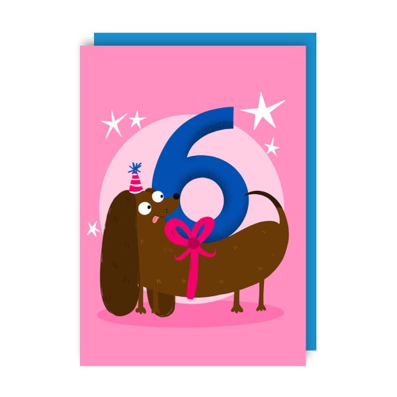 Six Dog Birthday Card Funny Humour Cute Age - Etsy