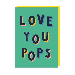 Carte de fête des pères Love You Pops - Papa - Positif - Typographie image 2