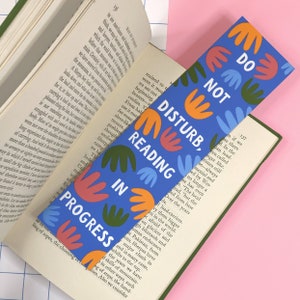 Reading in Progress Bookmark - Do Not Disturb - Student - Study - Bookworm - Happy Place