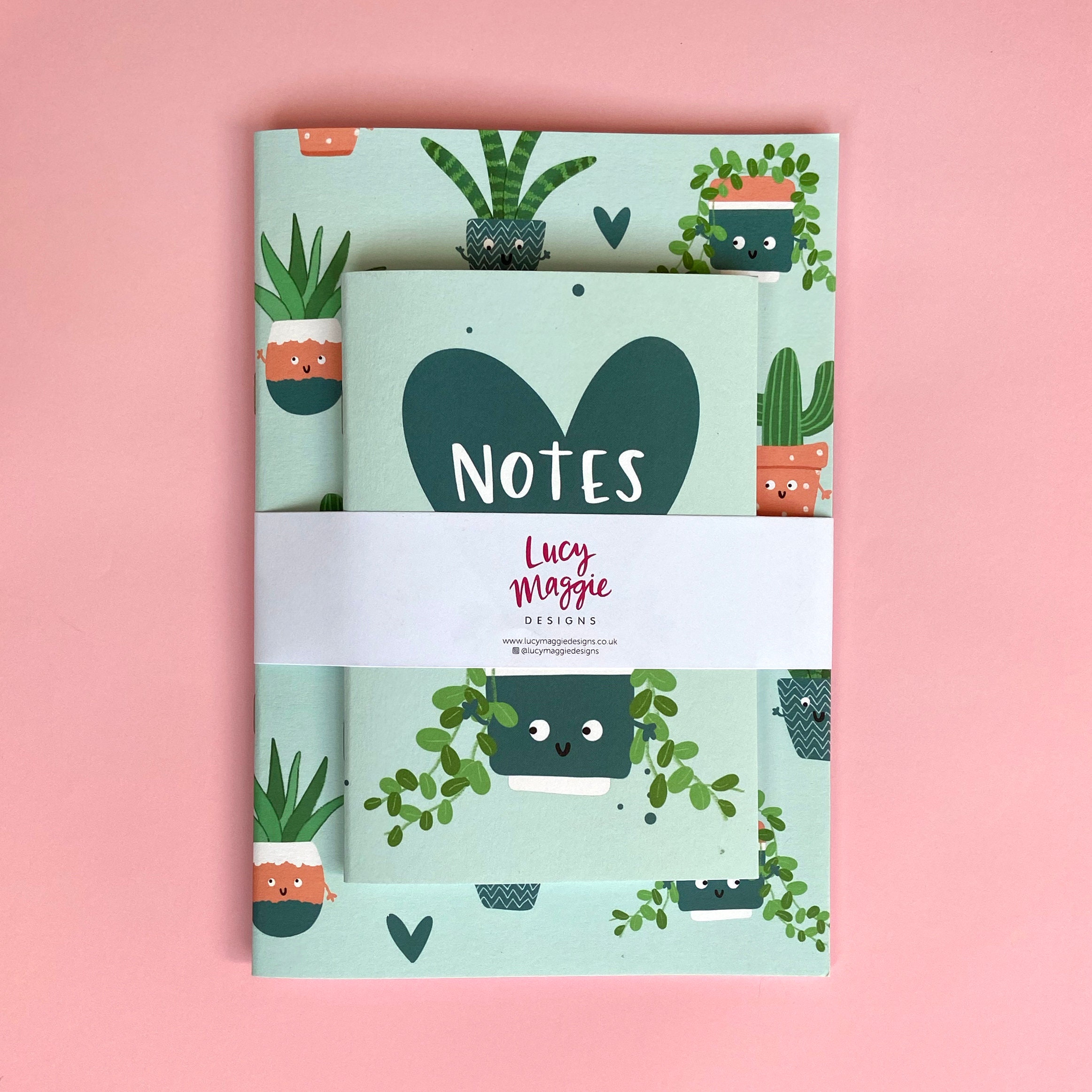 Plant Notebook Set Notepad Cactus Succulent Stationery Etsy