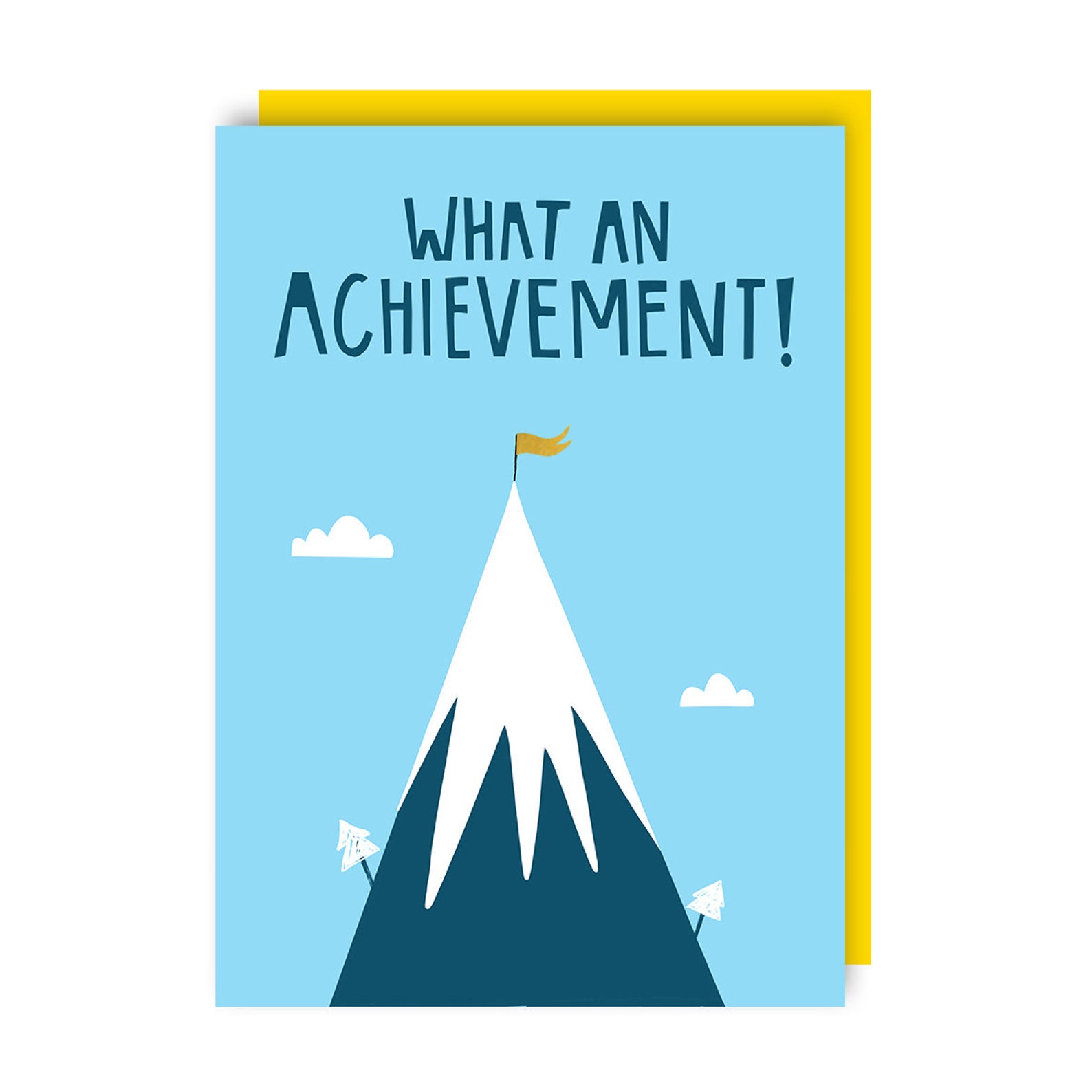 Mountain Greeting Card Achievement Well Done Etsy