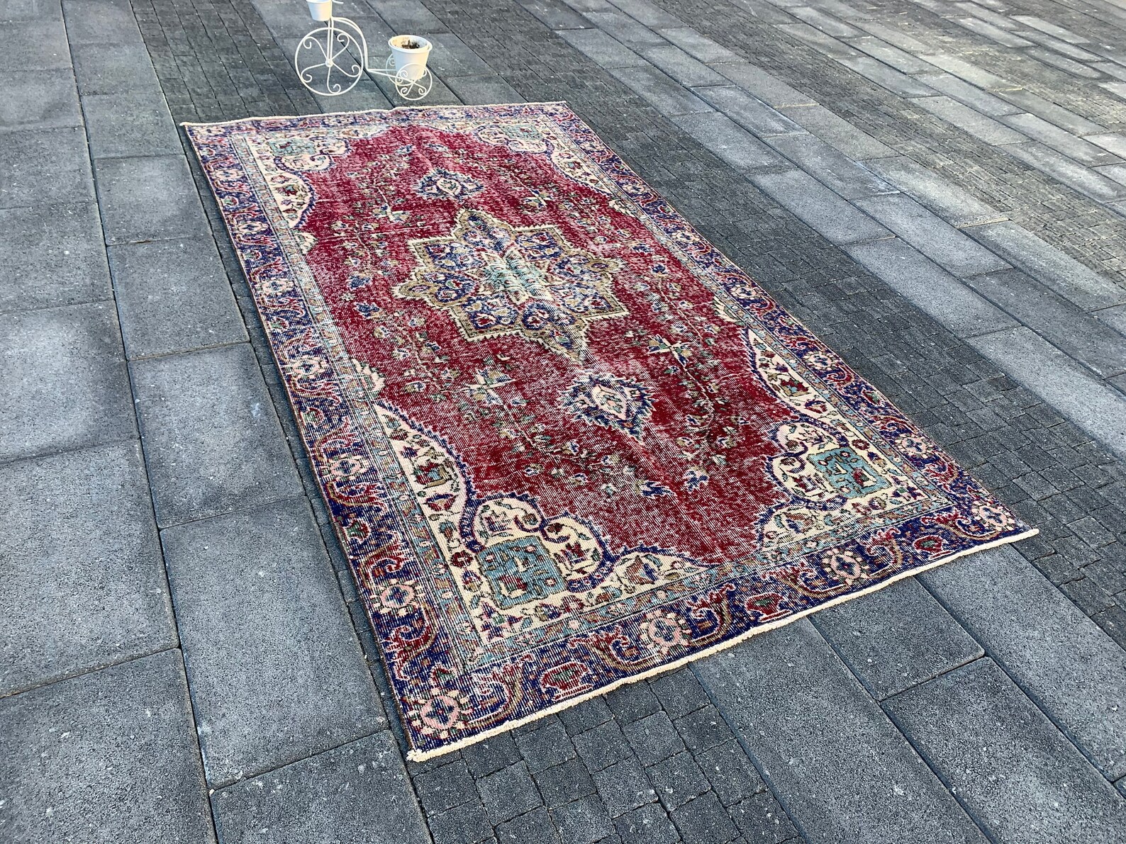 Roter Türkischer Teppich Vintage Türkischer Teppich | Etsy