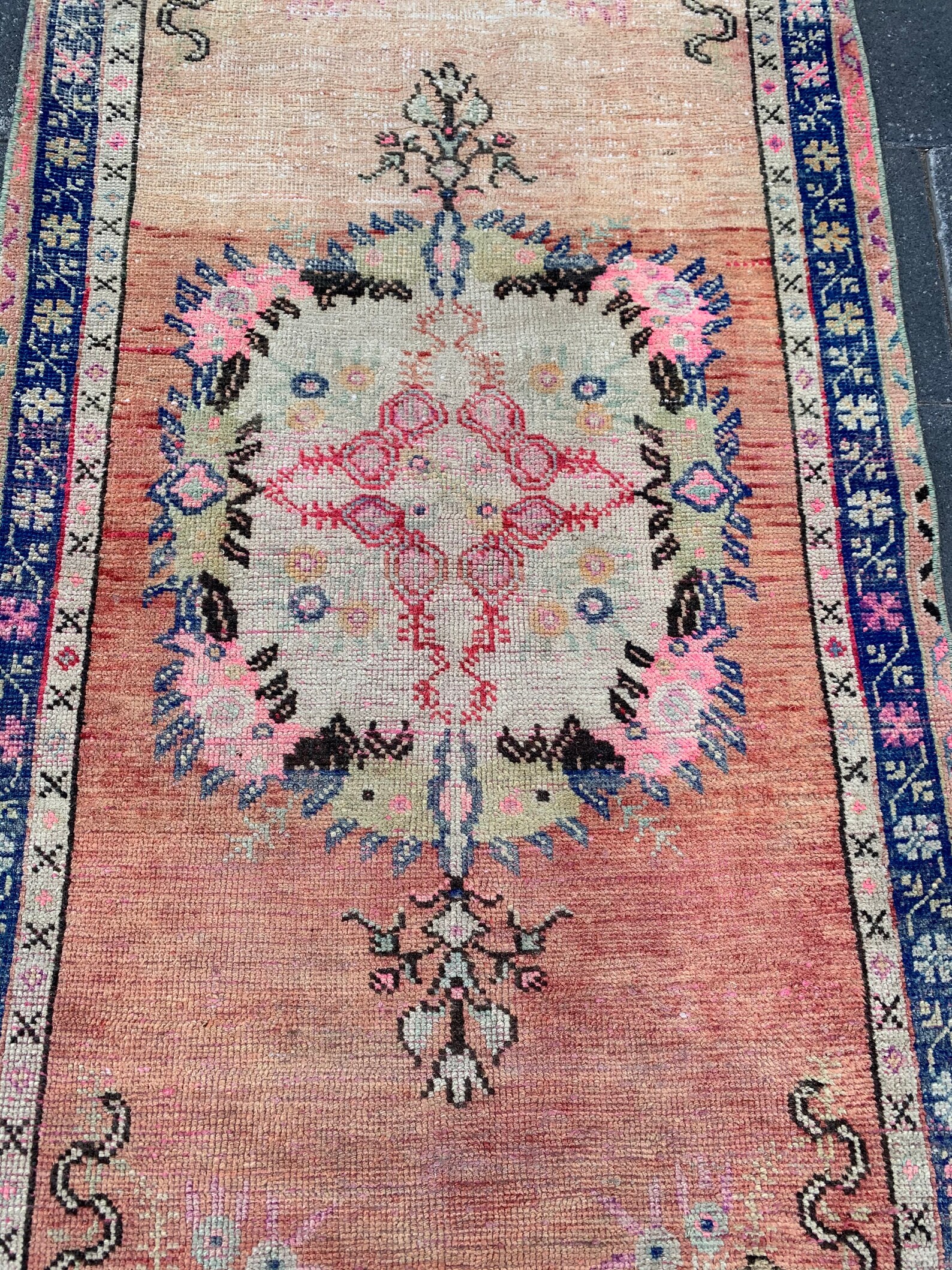 Pink Turkish Rug Vintage Turkish Rug Bohemian Rug Antique Etsy