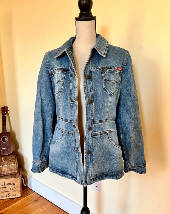 Vintage 90s Mudd Denim Jacket With Back 