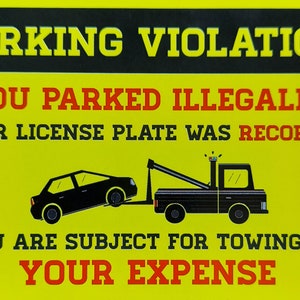 Parkeerovertreding 100 stickers, geen parkeersticker - sleepsticker - niet parkeren
