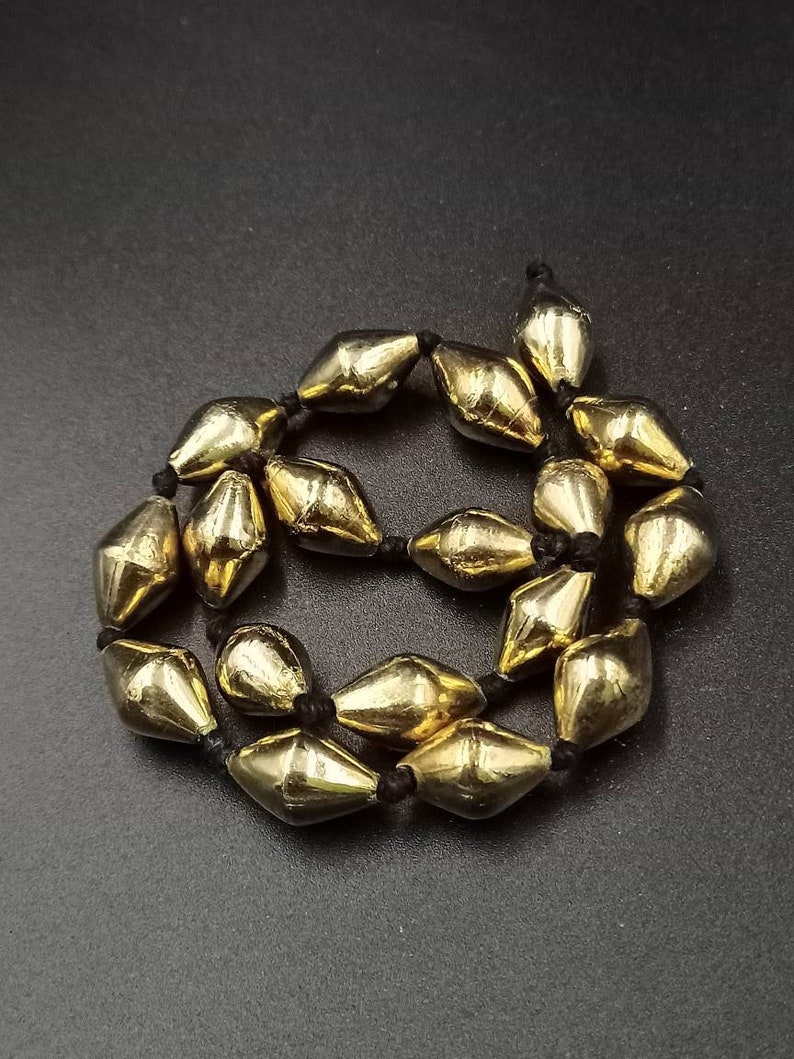 Antique Genuine Solid 18KARAT GOLD Over Wax Core Bicone Beads Etsy