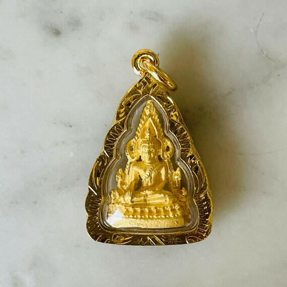 Phra Pidta 7 Round Wat Boworn Gold Micron Case Plated Pendant | Etsy