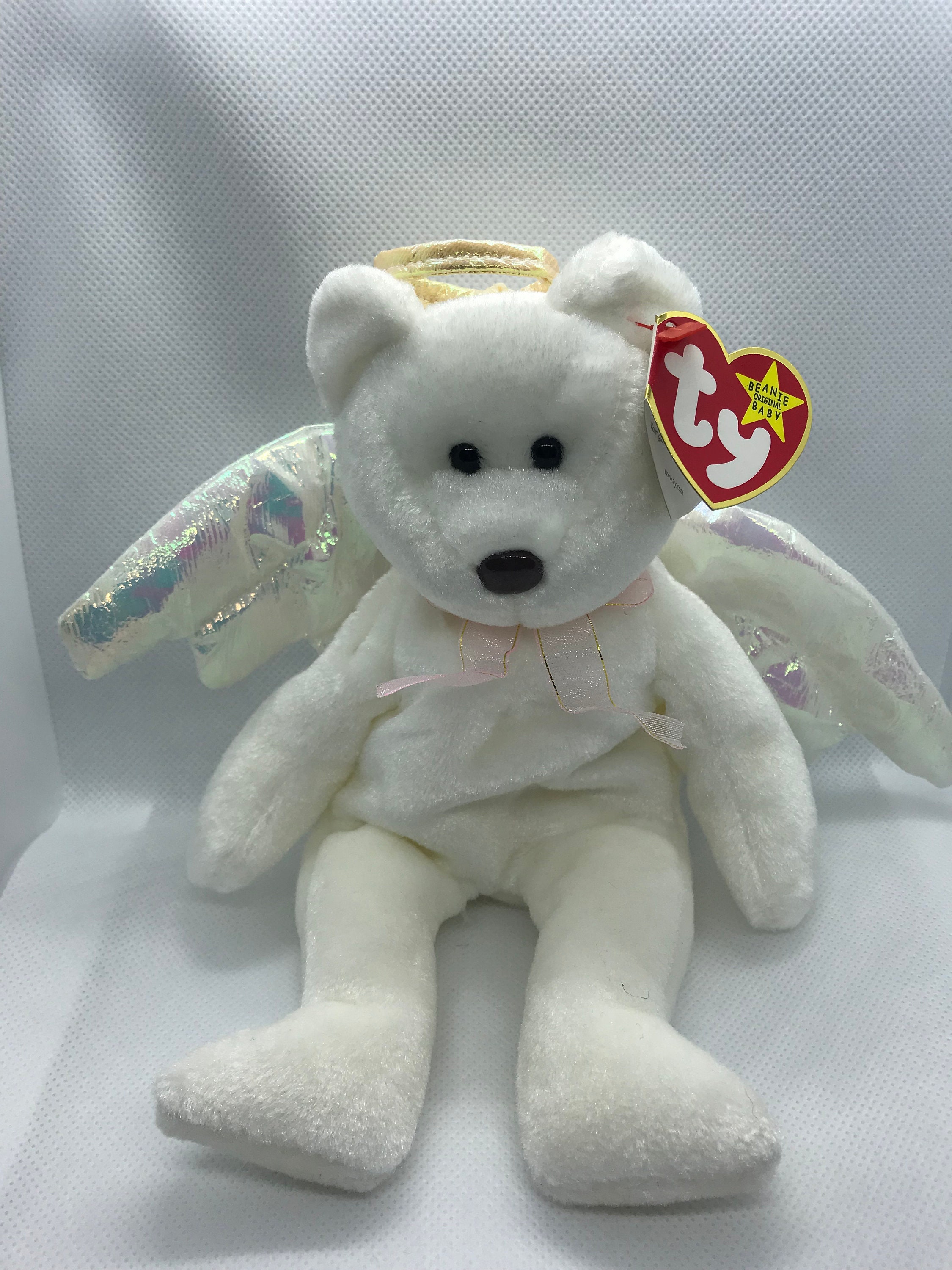 Halo Bear Wing Error Beanie Babies Retired Mint Rare Like New Etsy