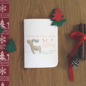 Reindeer Limited Edition set (4 cards), watercolor, recycled vegan friendly material