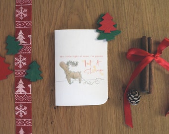 Reindeer Limited Edition set (4 cards), watercolor, recycled vegan friendly material