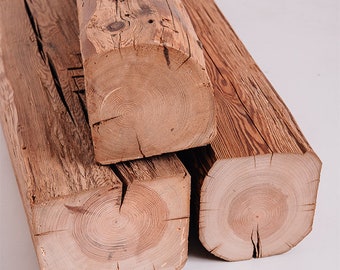 Hand-chopped old wood beams - 14/16 - 16/18 cm