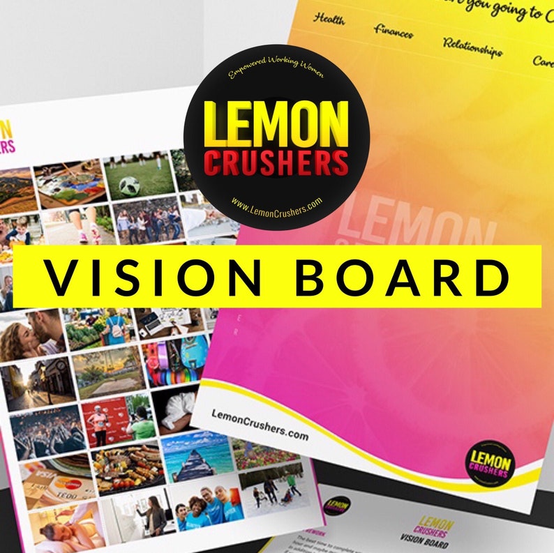 vision board printable kit 85 by 11 board 64 etsy