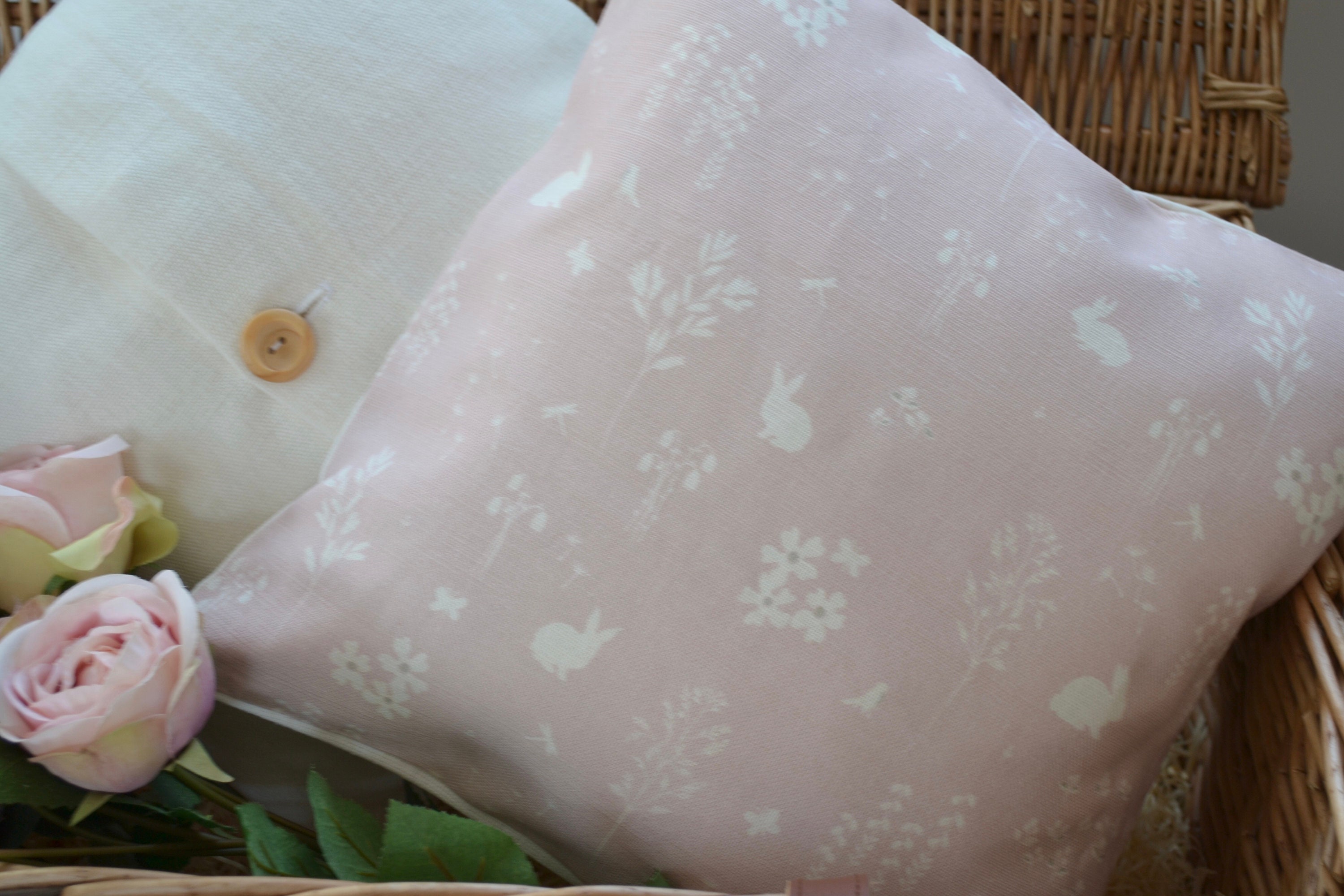 Peony and Sage Linen Cushion Cover Summer Time in Pink Icing Etsy UK