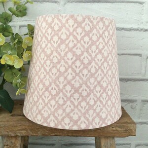 Peony and Sage table lampshade in gorgeous Mulberry pink Gozo linen 20 cm Empire