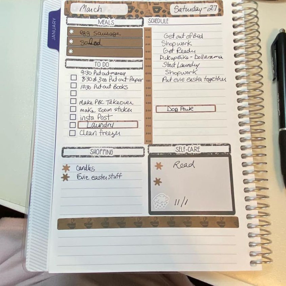 Plum Paper Daily A5 Planner Stickers Flores De Color Azul Etsy