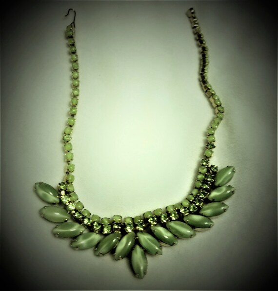 VINTAGE JOSEPH WARNER Peridot Rhinestone and Cabo… - image 3