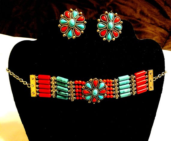 Native American Style Necklace Set