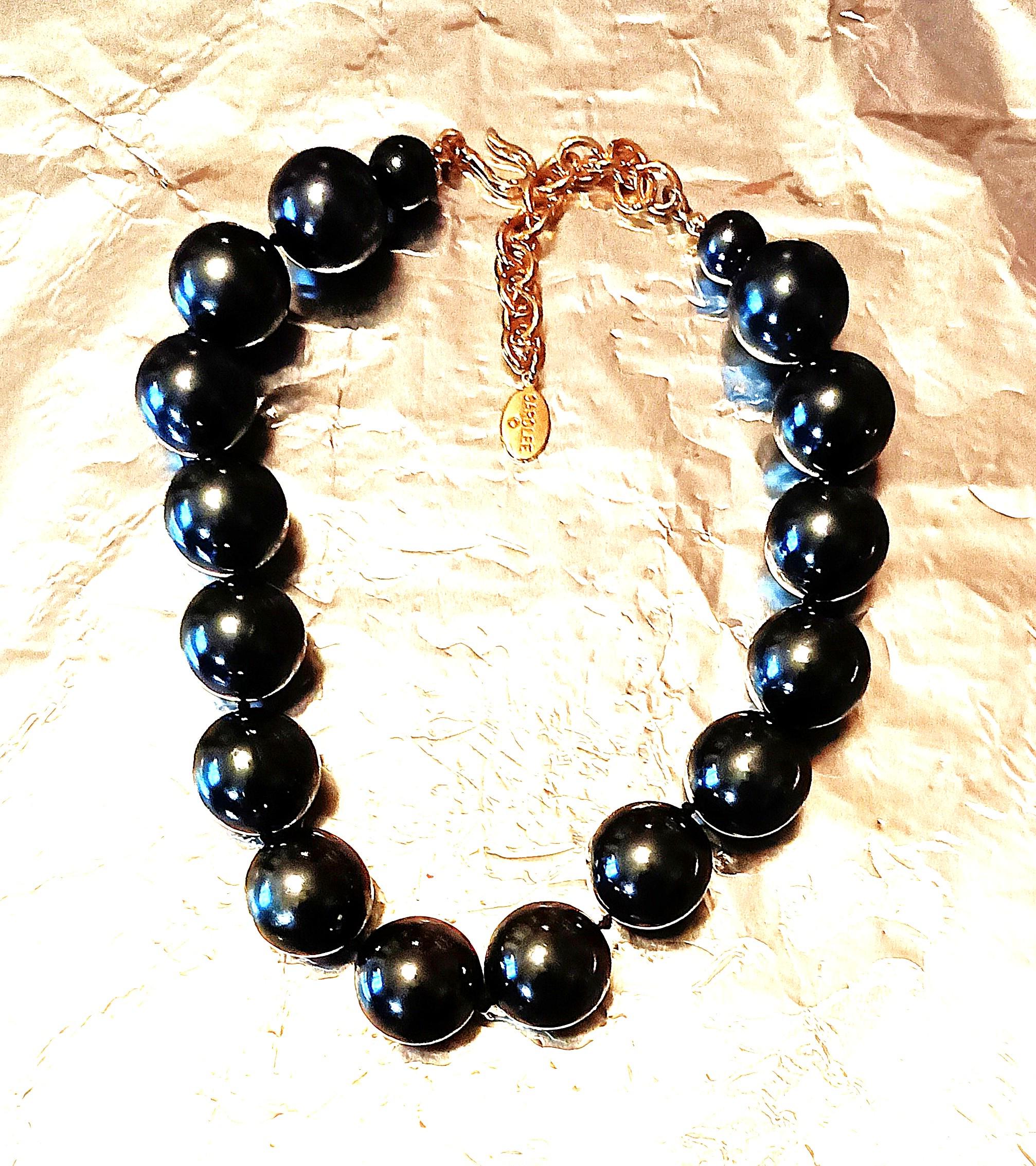 Carolee Black Pearl Necklace - Etsy