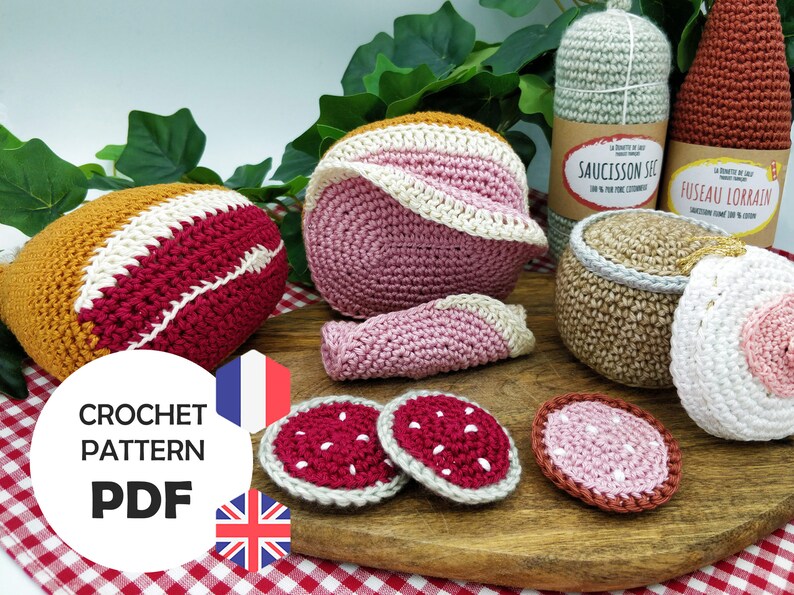 La Dinette de Lalu Charcuterie crochet pattern Cold Cuts image 1