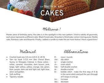 La Dinette De Lalu Les Gateaux Patron Crochet Cakes Etsy