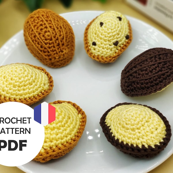 Patron dinette au crochet Madeleine gâteau d'enfance