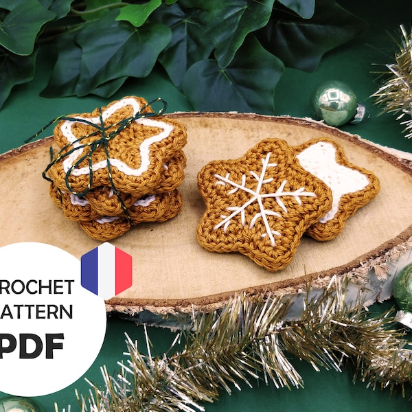 Patron dinette au crochet biscuit de Noël en forme d'étoile