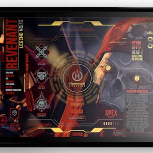 Digital Apex Legends Revenant Downloadable Customizable Art Poster 11x17 ratio, Add gamer Tag, Apex legends cosplay
