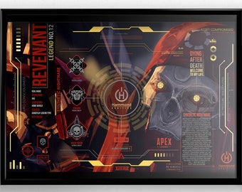 Digital Apex Legends Revenant Downloadable Customizable Art Poster 11x17 ratio, Add gamer Tag, Apex legends cosplay