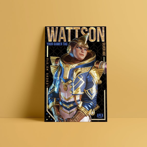 Digital Apex Legends: custom game tag Wattson Silver Age 2 poster