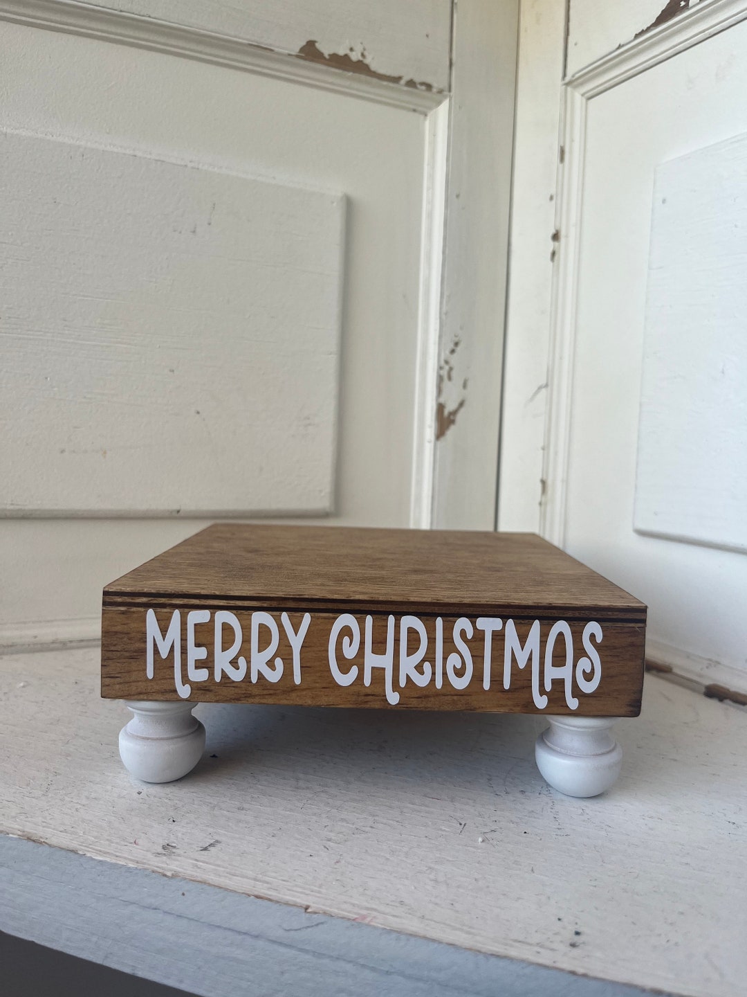Farmhouse Wood Christmas Riser / Mantle Decor / Holiday - Etsy