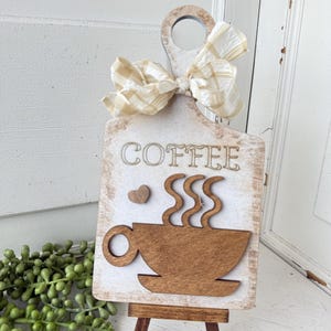 Country Style Wood Coffee Bar Sign - Kitchen Office Decor Or gift for coffee lover.