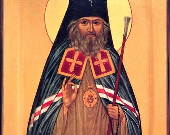 Icon of St. John of Shanghai and San Francisco Wonderworker. High quality printing. The ark. Handmade Christian art for a gift. Russian icon