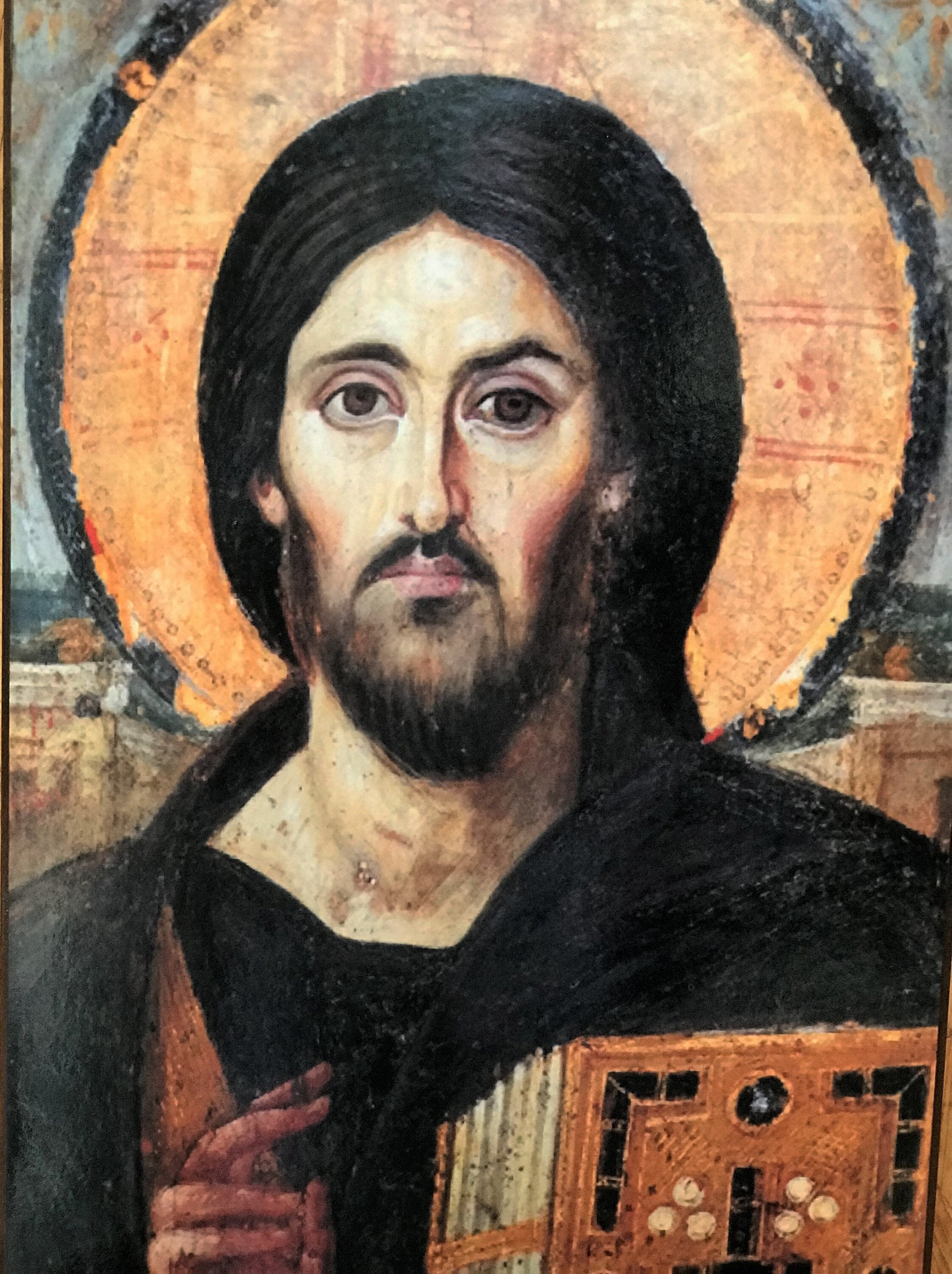 Icon of the Christ Pantocrator. Monastery of St. Catherine. Sinai. Icon for the temple. Wall decoration. Icon as a gift.