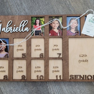 Custom Wooden School Picture Frame K-12