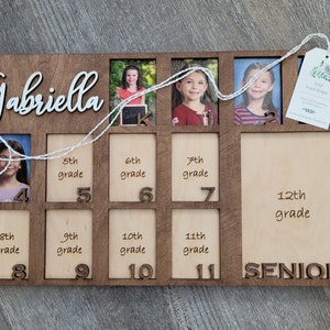 Custom Wooden School Picture Frame K-12