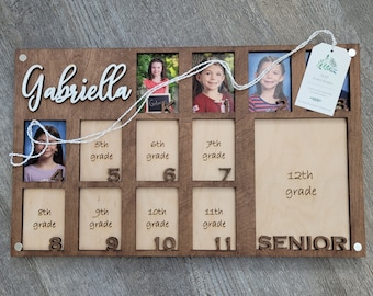 Custom Wooden School Picture Frame K-12