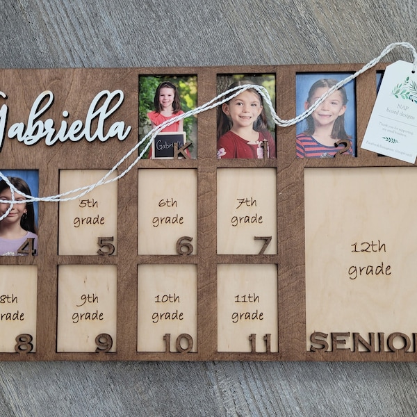 Custom Wooden School Picture Frame K-12