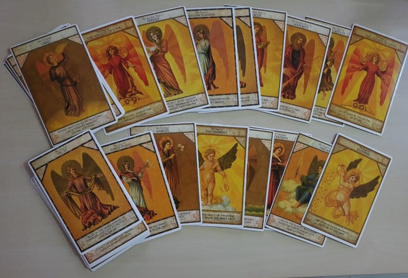 The Angel Oracle deck and book by Ambika Wauters Etsy
