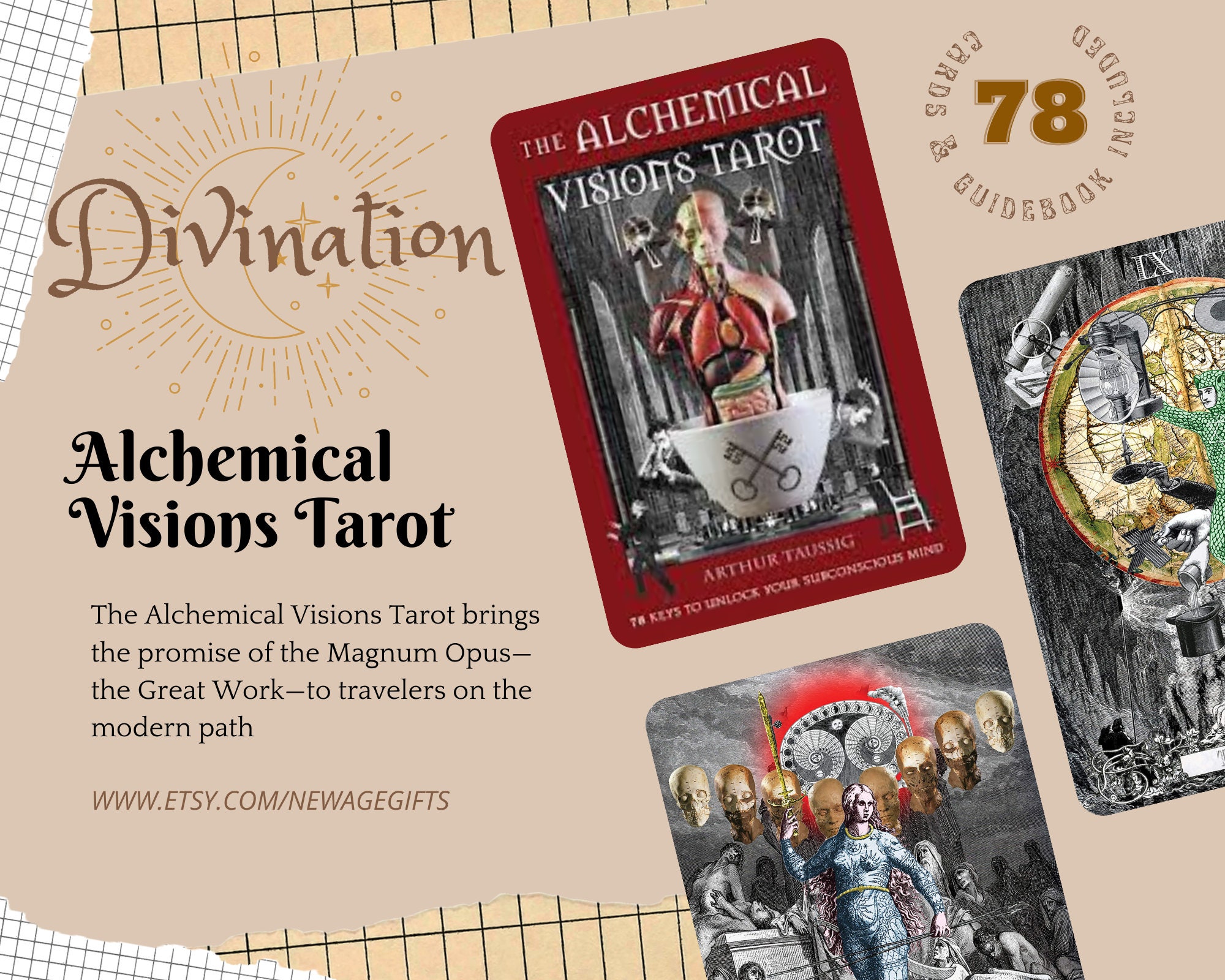 Visions Tarot Deck and Book Arthur Taussig - Etsy