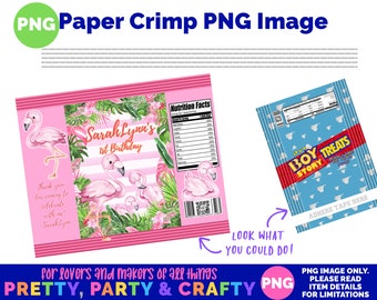 PNG Paper Crimps, Paper Crimp Image, Chip Bag Crimp, Party Favor Crimp, Crimp Paper Edges PNG Digital Instant Download