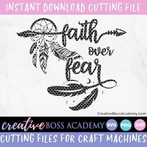 Faith over Fear svg,  Faith svg, Jesus svg, God svg, Religious svg, Religion svg, Bible svg, Christian svg | SVG, DXF, & png Cutting File