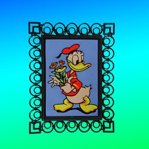 Vintage double-sided frame Donald Duck/Mickey Disney Productions 1963 - 60&#39;s